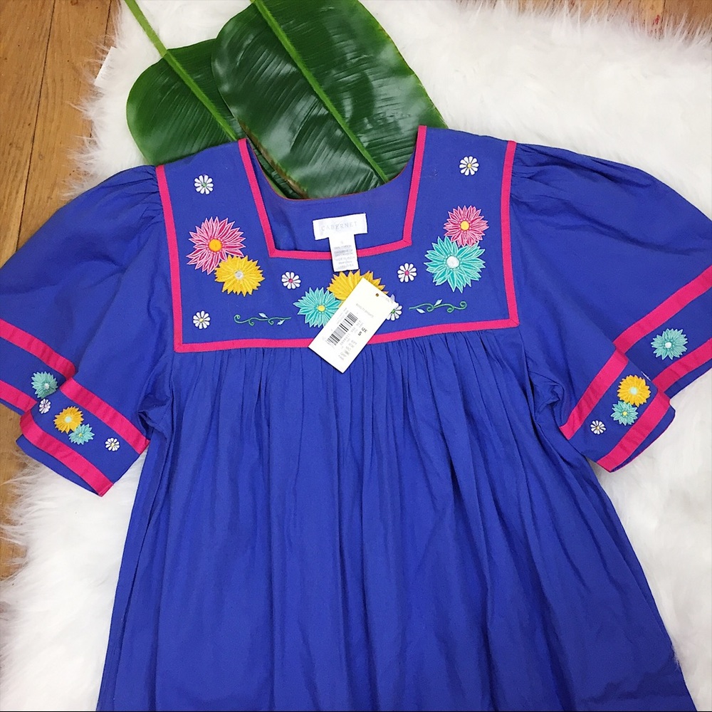 NWT Cabernet Oaxaca Style Floral Nightgown Size S